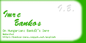 imre bankos business card
